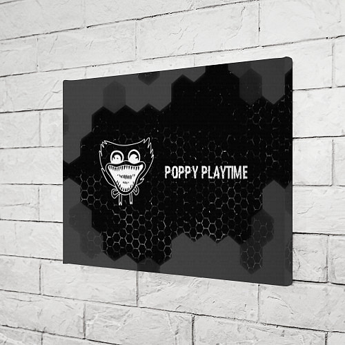 Картина прямоугольная Poppy Playtime glitch на темном фоне по-горизонтал / 3D-принт – фото 3