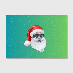 Холст прямоугольный Дед Мороз в очках, цвет: 3D-принт — фото 2