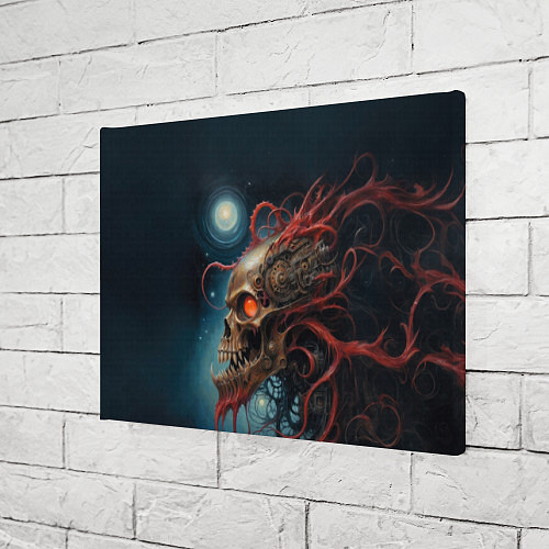 Картина прямоугольная Череп под луной / 3D-принт – фото 3