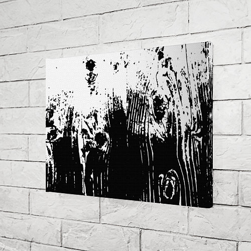 Картина прямоугольная Черно-белая абстракция гранж / 3D-принт – фото 3