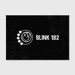 Холст прямоугольный Blink 182 glitch на темном фоне по-горизонтали, цвет: 3D-принт — фото 2