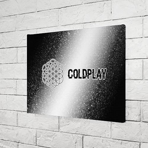 Картина прямоугольная Coldplay glitch на светлом фоне по-горизонтали / 3D-принт – фото 3