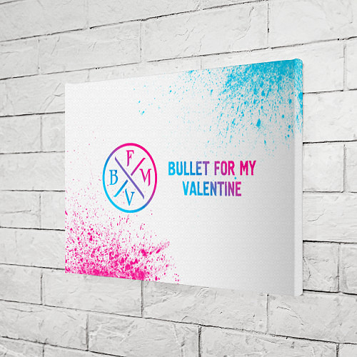 Картина прямоугольная Bullet For My Valentine neon gradient style по-гор / 3D-принт – фото 3