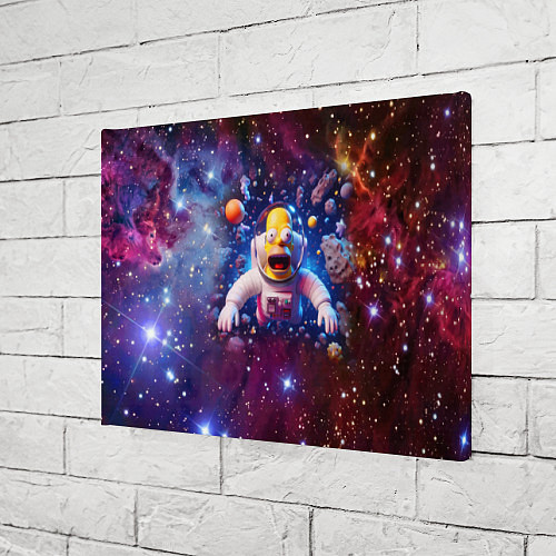 Картина прямоугольная Homer Simpson in space - ai art / 3D-принт – фото 3