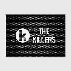 Холст прямоугольный The Killers glitch на темном фоне по-горизонтали, цвет: 3D-принт — фото 2