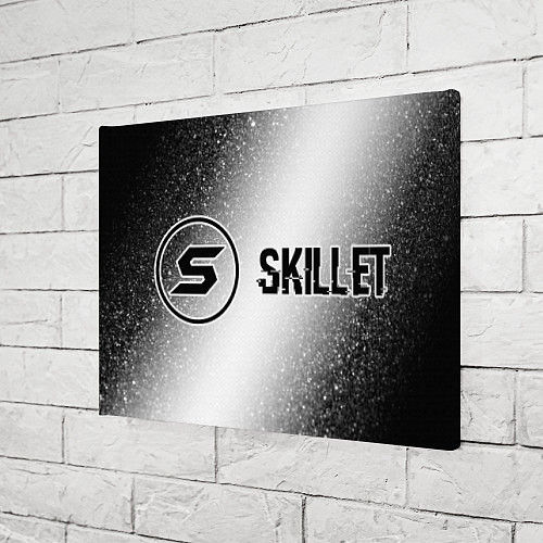 Картина прямоугольная Skillet glitch на светлом фоне по-горизонтали / 3D-принт – фото 3