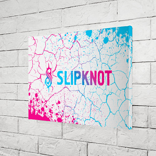 Картина прямоугольная Slipknot neon gradient style по-горизонтали / 3D-принт – фото 3