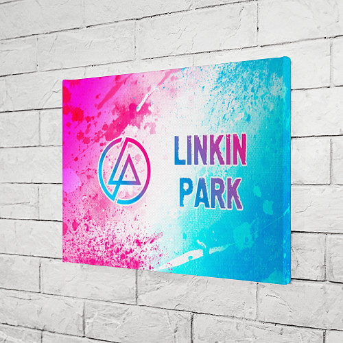 Картина прямоугольная Linkin Park neon gradient style по-горизонтали / 3D-принт – фото 3