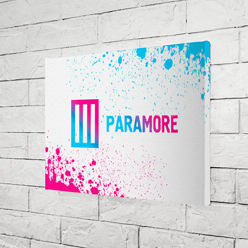 Картина прямоугольная Paramore neon gradient style по-горизонтали / 3D-принт – фото 3