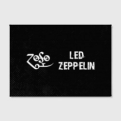 Холст прямоугольный Led Zeppelin glitch на темном фоне по-горизонтали, цвет: 3D-принт — фото 2