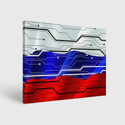 Холст прямоугольный Символика: русский хакер, цвет: 3D-принт