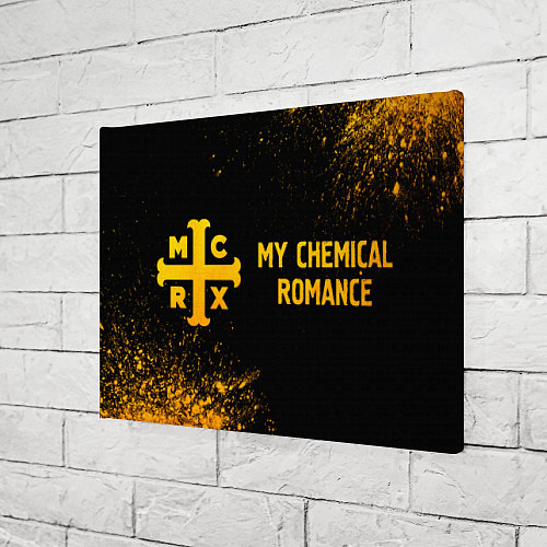 Картина прямоугольная My Chemical Romance - gold gradient по-горизонтали / 3D-принт – фото 3