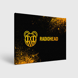 Холст прямоугольный Radiohead - gold gradient по-горизонтали, цвет: 3D-принт