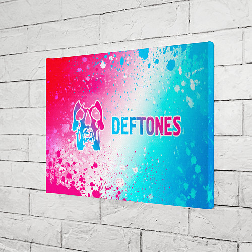 Картина прямоугольная Deftones neon gradient style по-горизонтали / 3D-принт – фото 3