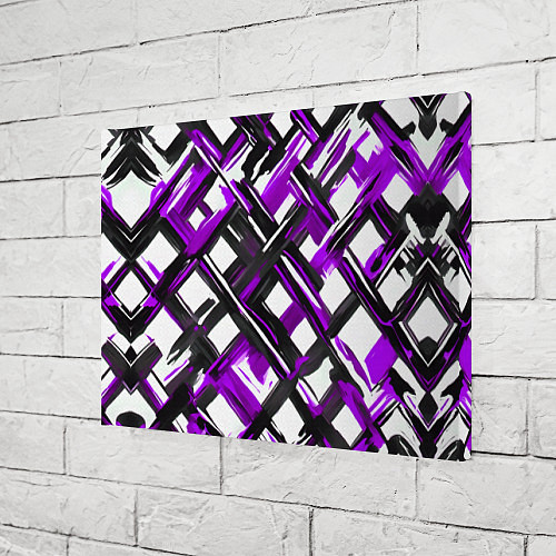 Картина прямоугольная Фиолетовые и чёрные мазки / 3D-принт – фото 3