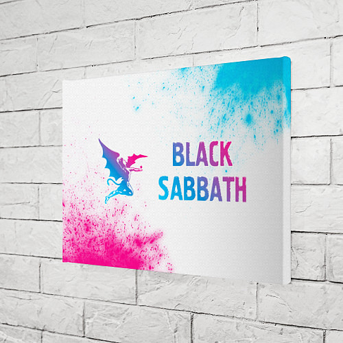 Картина прямоугольная Black Sabbath neon gradient style по-горизонтали / 3D-принт – фото 3