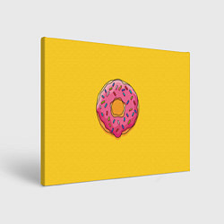 Холст прямоугольный Пончик Гомера, цвет: 3D-принт