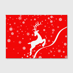Холст прямоугольный Christmas deer, цвет: 3D-принт — фото 2