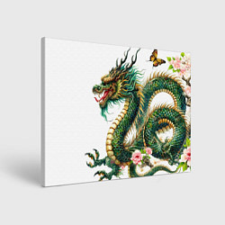 Холст прямоугольный Японский дракон - ирезуми искусство, цвет: 3D-принт