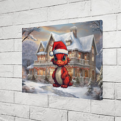 Холст прямоугольный Красный маленький дракон 2024, цвет: 3D-принт — фото 2