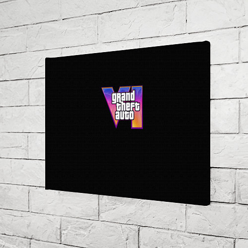 Картина прямоугольная Gta 6 logo / 3D-принт – фото 3