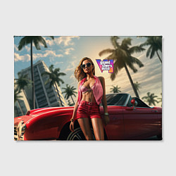Холст прямоугольный Девушка GTA 6, цвет: 3D-принт — фото 2