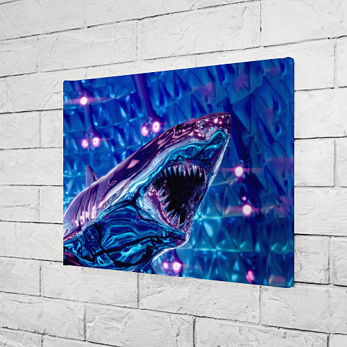 Картина прямоугольная Фиолетовая акула / 3D-принт – фото 3