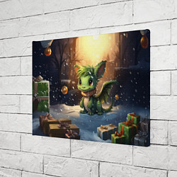 Холст прямоугольный Дракон дух рождества, цвет: 3D-принт — фото 2