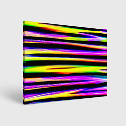 Холст прямоугольный Цветные неоновые полосы, цвет: 3D-принт