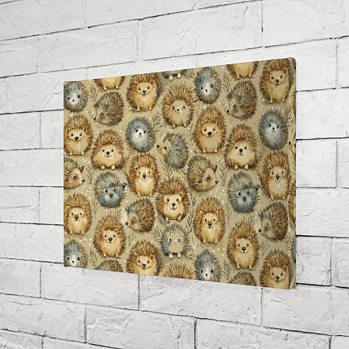 Картина прямоугольная Паттерн лесной ежик / 3D-принт – фото 3