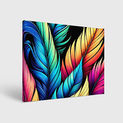 Холст прямоугольный Color feathers - neon, цвет: 3D-принт