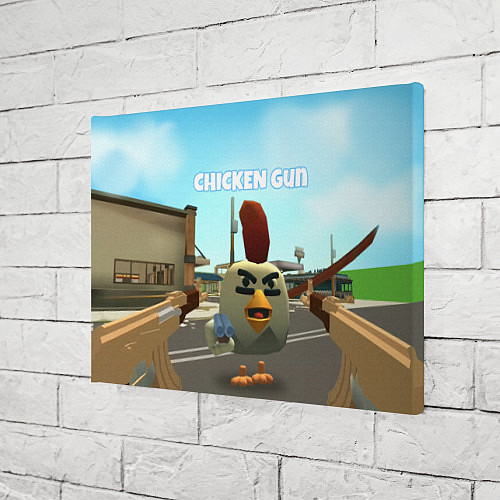Картина прямоугольная Chicken Gun - shooter / 3D-принт – фото 3