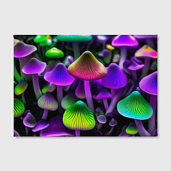 Холст прямоугольный Люминесцентные грибы, цвет: 3D-принт — фото 2