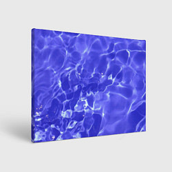 Холст прямоугольный Синяя вода текстура, цвет: 3D-принт