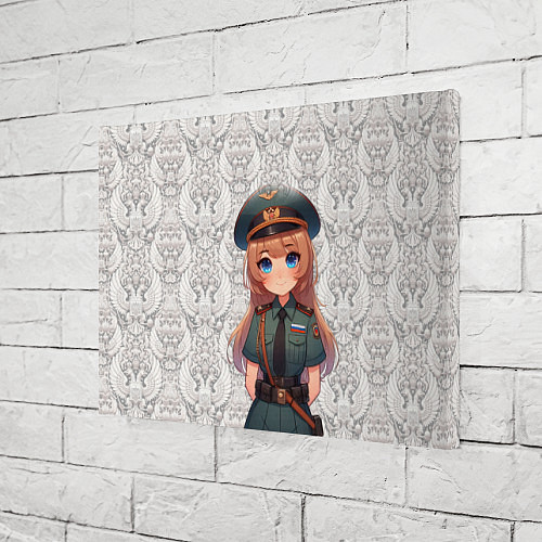 Картина прямоугольная Аниме русская девушка / 3D-принт – фото 3
