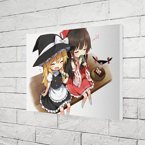 Картина прямоугольная Touhou Project Reimu and Marisa chibi / 3D-принт – фото 3