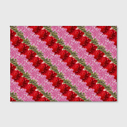 Холст прямоугольный Фон с лилиями и розами, цвет: 3D-принт — фото 2