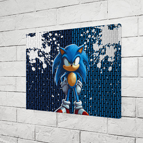 Картина прямоугольная Sonic - splash and logo / 3D-принт – фото 3