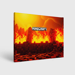 Холст прямоугольный Minecraft огненная стена, цвет: 3D-принт