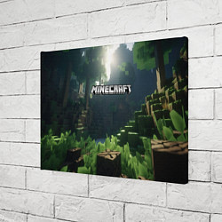 Холст прямоугольный Minecraft logo world, цвет: 3D-принт — фото 2