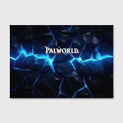 Холст прямоугольный Palworld logo blue ice, цвет: 3D-принт — фото 2
