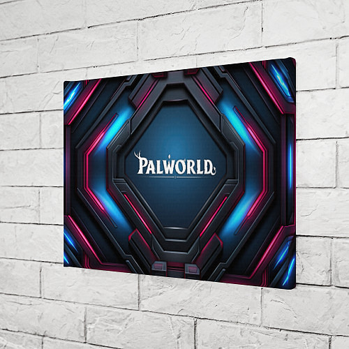 Картина прямоугольная Palworld логотип космический стиль / 3D-принт – фото 3