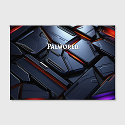 Холст прямоугольный Palworld логотип космически плиты, цвет: 3D-принт — фото 2