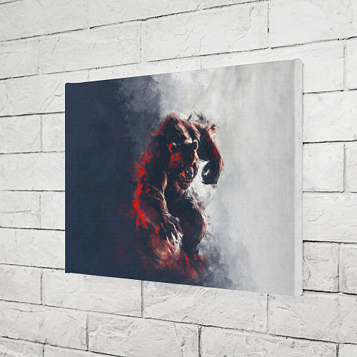Картина прямоугольная Angry bear / 3D-принт – фото 3