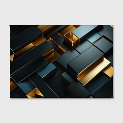 Холст прямоугольный Черные и золотые слитки, цвет: 3D-принт — фото 2