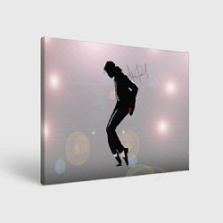 Холст прямоугольный Майкл Джексон под прожекторами - с автографом, цвет: 3D-принт