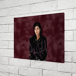 Холст прямоугольный Michael Jackson на бордовом фоне, цвет: 3D-принт — фото 2