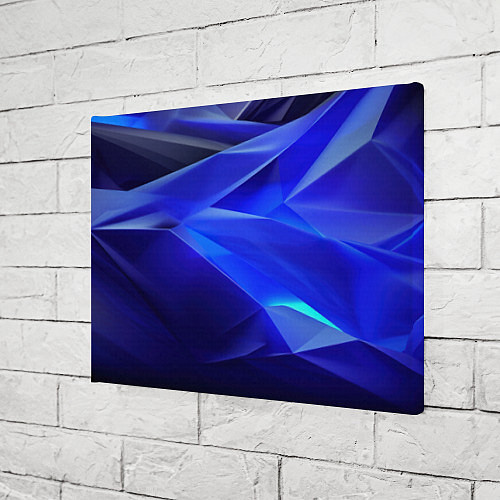 Картина прямоугольная Black and blue abstract background sport style / 3D-принт – фото 3