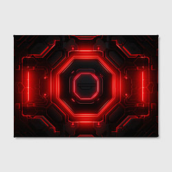 Холст прямоугольный Nvidia style black and red neon, цвет: 3D-принт — фото 2