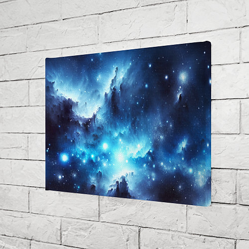 Картина прямоугольная Космический голубой пейзаж / 3D-принт – фото 3